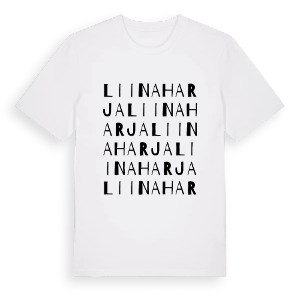 Liinaharja ordlek t-shirt – ekologisk bomull t-shirt från Pinshirt