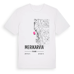 Merikarvia karta t-shirt – ekologisk bomull t-shirt från Pinshirt