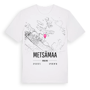 Metsämaa karta t-shirt – ekologisk bomull t-shirt från Pinshirt
