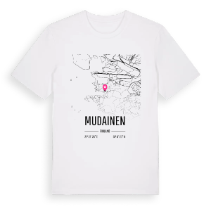 Mudainen karta t-shirt – ekologisk bomull t-shirt från Pinshirt