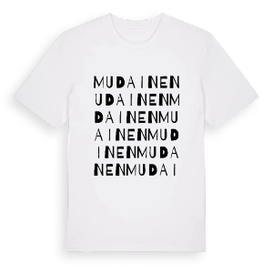 Mudainen ordlek t-shirt – ekologisk bomull t-shirt från Pinshirt