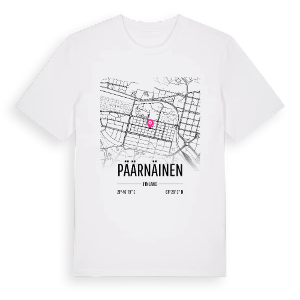 Päärnäinen karta t-shirt – ekologisk bomull t-shirt från Pinshirt