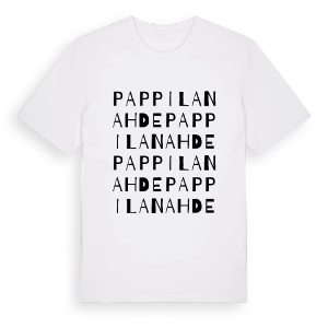 Pappilanahde ordlek t-shirt – ekologisk bomull t-shirt från Pinshirt