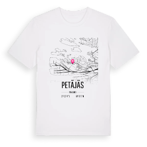 Petäjäs karta t-shirt – ekologisk bomull t-shirt från Pinshirt