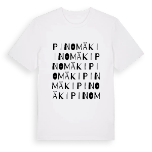 Pinomäki ordlek t-shirt – ekologisk bomull t-shirt från Pinshirt