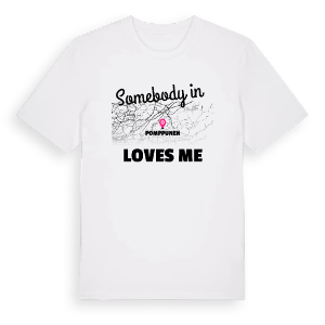 Någon i Pomppunen älskar mig t-shirt – ekologisk bomull t-shirt från Pinshirt