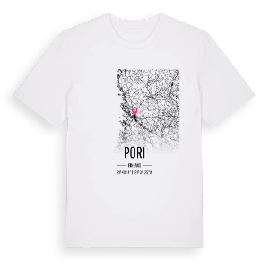 Pori karta t-shirt – ekologisk bomull t-shirt från Pinshirt