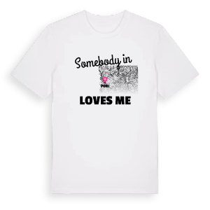 Någon i Pori älskar mig t-shirt – ekologisk bomull t-shirt från Pinshirt