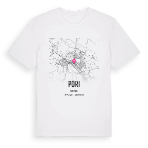 Pori karta t-shirt – ekologisk bomull t-shirt från Pinshirt