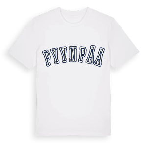 Pyynpää college t-shirt – ekologisk bomull t-shirt från Pinshirt