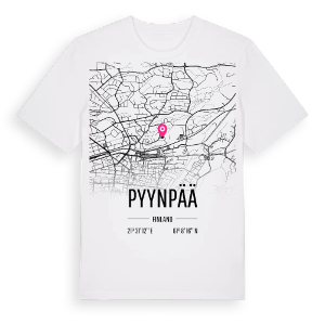 Pyynpää karta t-shirt – ekologisk bomull t-shirt från Pinshirt