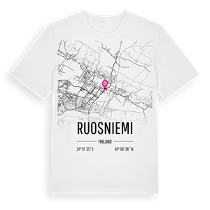 Ruosniemi karta t-shirt – ekologisk bomull t-shirt från Pinshirt