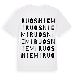 Ruosniemi ordlek t-shirt – ekologisk bomull t-shirt från Pinshirt