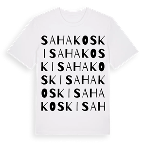 Sahakoski ordlek t-shirt – ekologisk bomull t-shirt från Pinshirt