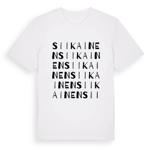 Siikainen ordlek t-shirt – ekologisk bomull t-shirt från Pinshirt