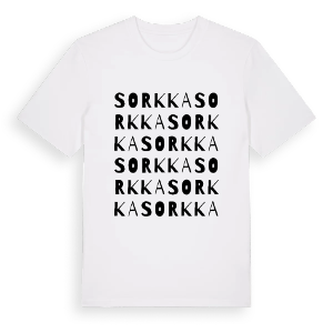 Sorkka ordlek t-shirt – ekologisk bomull t-shirt från Pinshirt