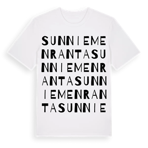 Sunniemenranta ordlek t-shirt – ekologisk bomull t-shirt från Pinshirt