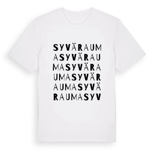 Syvärauma ordlek t-shirt – ekologisk bomull t-shirt från Pinshirt