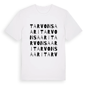 Tarvonsaari ordlek t-shirt – ekologisk bomull t-shirt från Pinshirt