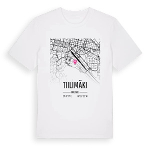 Tiilimäki karta t-shirt – ekologisk bomull t-shirt från Pinshirt