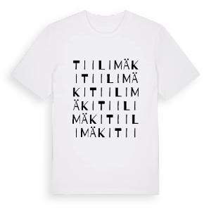 Tiilimäki ordlek t-shirt – ekologisk bomull t-shirt från Pinshirt