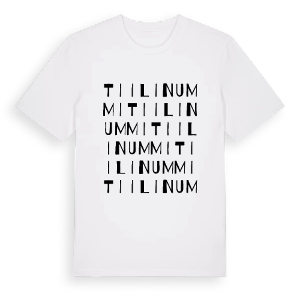 Tiilinummi ordlek t-shirt – ekologisk bomull t-shirt från Pinshirt