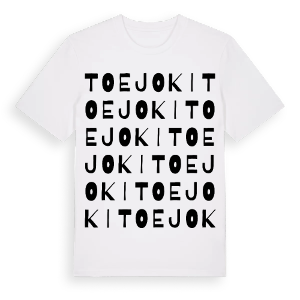 Toejoki ordlek t-shirt – ekologisk bomull t-shirt från Pinshirt