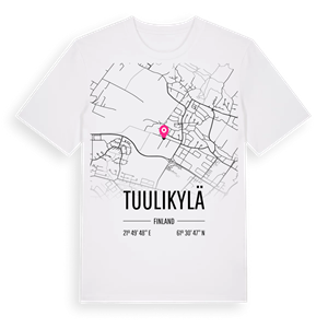 Tuulikylä karta t-shirt – ekologisk bomull t-shirt från Pinshirt