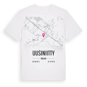 Uusiniitty karta t-shirt – ekologisk bomull t-shirt från Pinshirt