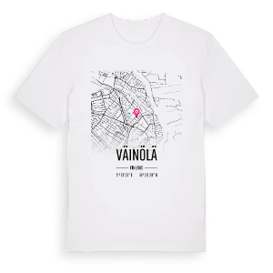 Väinölä karta t-shirt – ekologisk bomull t-shirt från Pinshirt