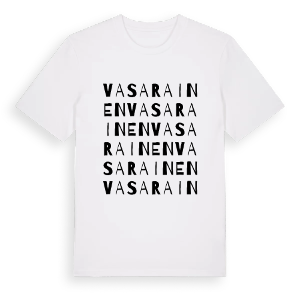 Vasarainen ordlek t-shirt – ekologisk bomull t-shirt från Pinshirt
