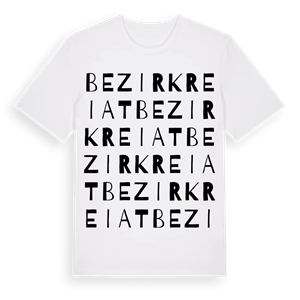Bezirk Reiat ordlek t-shirt – ekologisk bomull t-shirt från Pinshirt