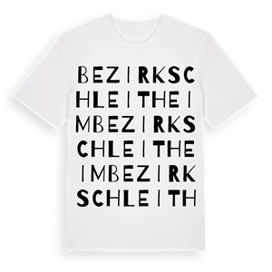 Bezirk Schleitheim ordlek t-shirt – ekologisk bomull t-shirt från Pinshirt