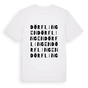 Dörflingen ordlek t-shirt – ekologisk bomull t-shirt från Pinshirt