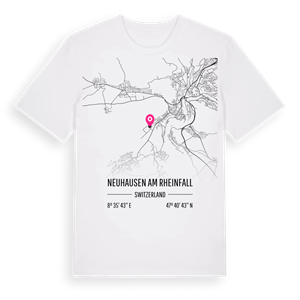 Neuhausen am Rheinfall karta t-shirt – ekologisk bomull t-shirt från Pinshirt