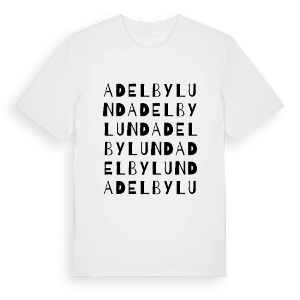 Adelbylund ordlek t-shirt – ekologisk bomull t-shirt från Pinshirt
