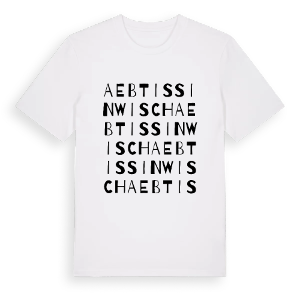 Aebtissinwisch ordlek t-shirt – ekologisk bomull t-shirt från Pinshirt