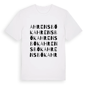Ahrensbök ordlek t-shirt – ekologisk bomull t-shirt från Pinshirt