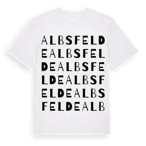 Albsfelde ordlek t-shirt – ekologisk bomull t-shirt från Pinshirt