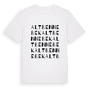 Alt Bennebek ordlek t-shirt – ekologisk bomull t-shirt från Pinshirt