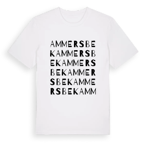 Ammersbek ordlek t-shirt – ekologisk bomull t-shirt från Pinshirt