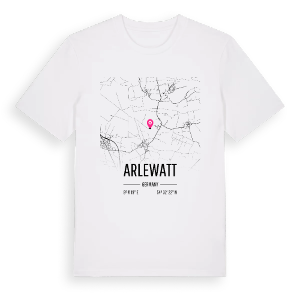 Arlewatt karta t-shirt – ekologisk bomull t-shirt från Pinshirt