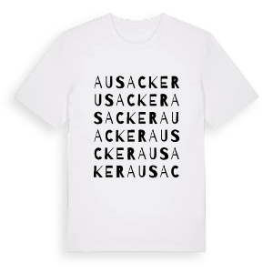 Ausacker ordlek t-shirt – ekologisk bomull t-shirt från Pinshirt
