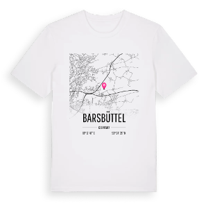 Barsbüttel karta t-shirt – ekologisk bomull t-shirt från Pinshirt