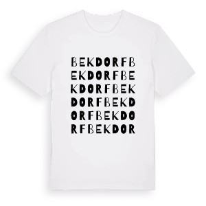 Bekdorf ordlek t-shirt – ekologisk bomull t-shirt från Pinshirt