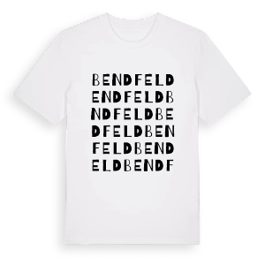 Bendfeld ordlek t-shirt – ekologisk bomull t-shirt från Pinshirt