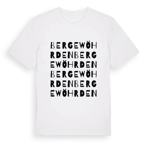 Bergewöhrden ordlek t-shirt – ekologisk bomull t-shirt från Pinshirt