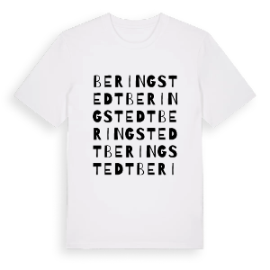 Beringstedt ordlek t-shirt – ekologisk bomull t-shirt från Pinshirt