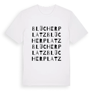 Blücherplatz ordlek t-shirt – ekologisk bomull t-shirt från Pinshirt