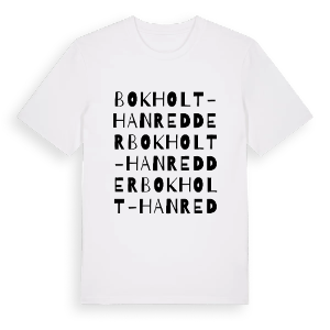 Bokholt-Hanredder ordlek t-shirt – ekologisk bomull t-shirt från Pinshirt